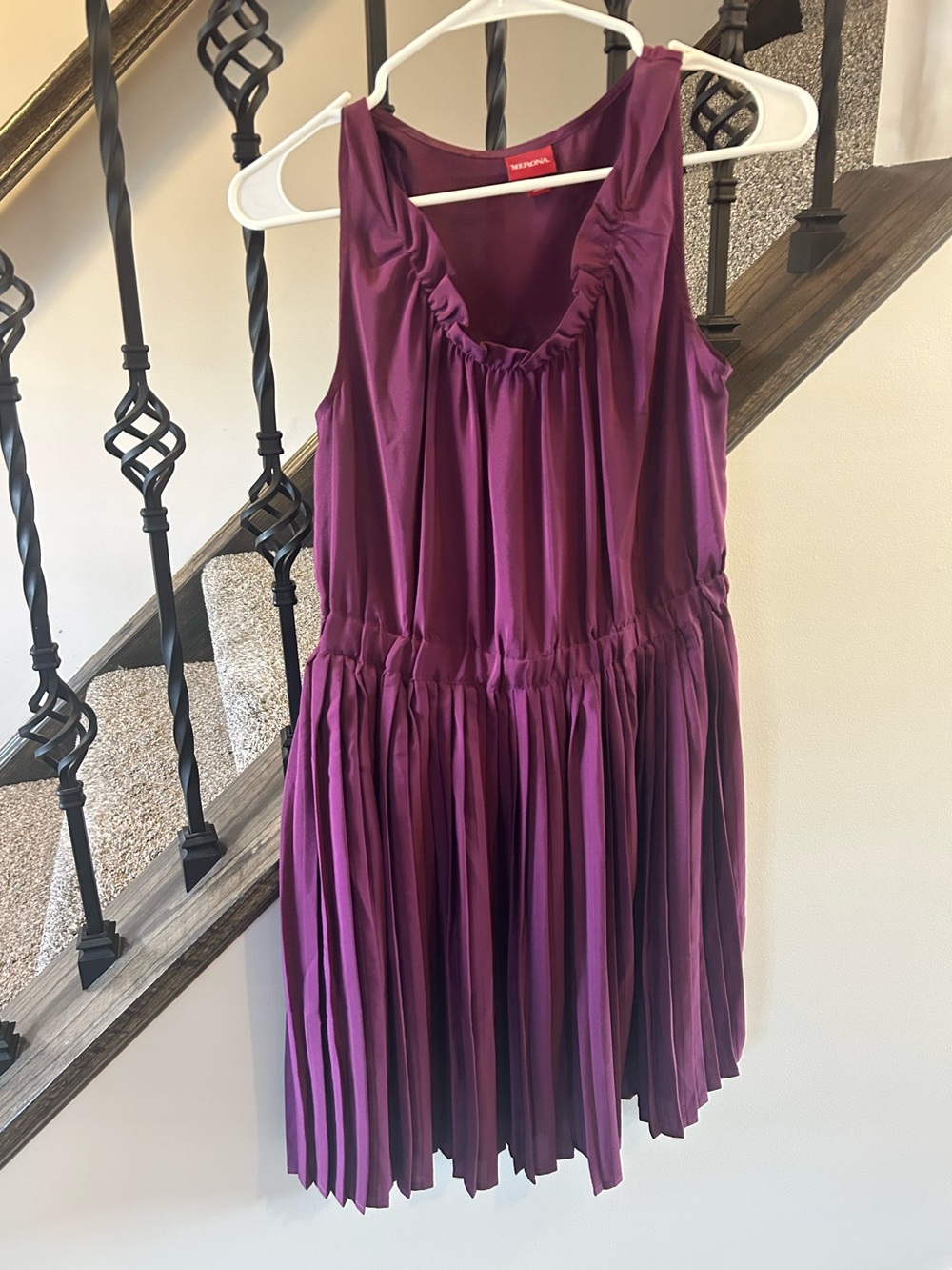 Merona Plum Pleated Sleeveless Party Dress